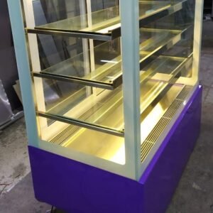 Cold Display Counter with Purple Powder Coated Below Size (LXWXH) 48"X24"X50" Base + 3 Shelf