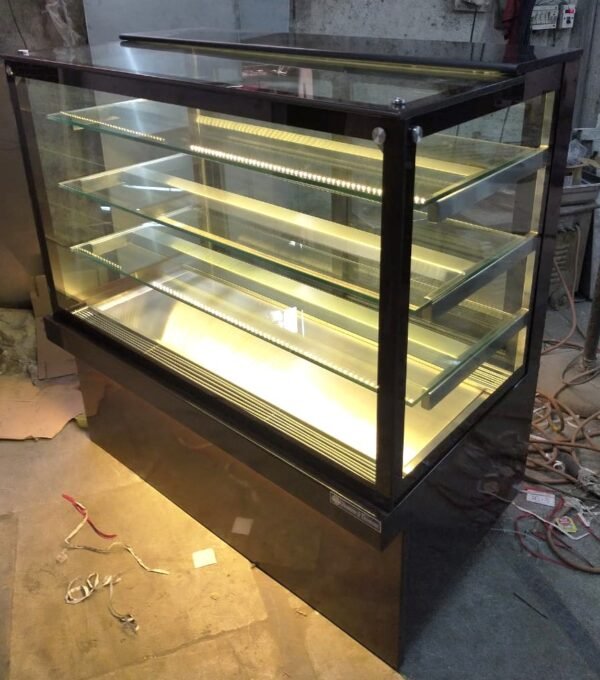 Cold Display Counter with Black Powder Coated Below Size (LXWXH) 36"X24"X50" Base + 3 Shelf