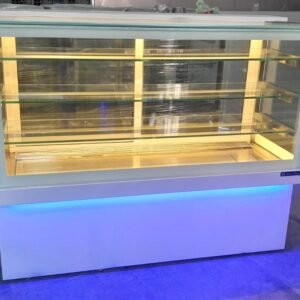 Cold Display Counter with White Powder Coated Below Size (LXWXH) 60"X24"X50" Base + 3 Shelf