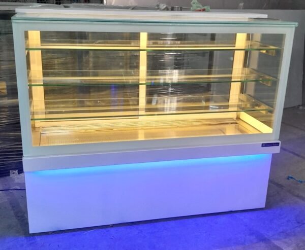 Cold Display Counter with White Powder Coated Below Size (LXWXH) 60"X24"X50" Base + 3 Shelf