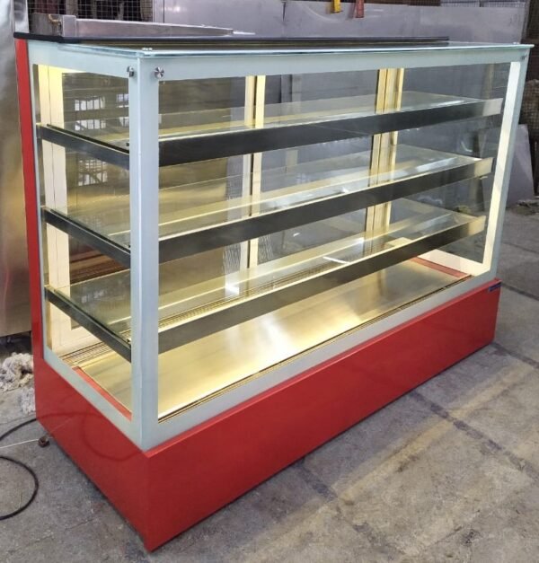 Cold Display Counter with Red Colour Powder coated Below Size (LXWXH) 60"X24"X50" Base + 3 Shelf