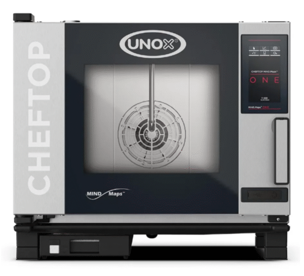 Unox Combi Oven XEVC-0511-EPRM (5 GN 1/1 Trays) 9.3 kW 67mm Tray Spacing Door Opening Type Hinge on the left side MASTER.Touch PLUS with advanced features Up to 256 custom Recipe Over 1,000 CHEFUNOX Pre Set Programs Energy Consumption Approximately 21.7 kWh/day