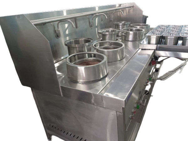Hi Pressure Chinese Wok with Blower & 4 Burners Size (LXWXH) 100"X44"X32"+20" - Image 2