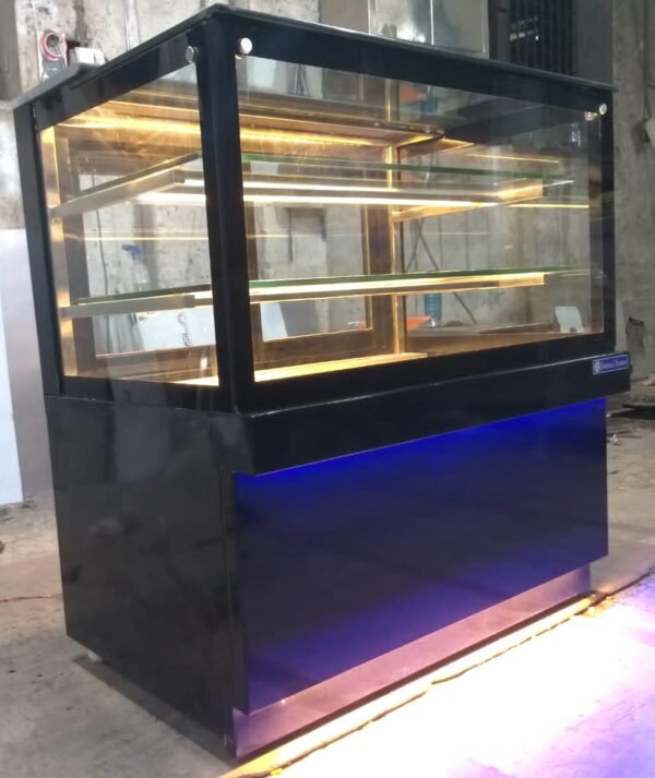 Cold Lassi Display Counter with Black Powdercoated Below Size (LXWXH) 36"X24"X46" Base + 2 Shelf