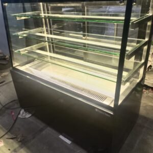 Cold Tilt Display Counter with Black Powder Coated Below Size (LXWXH) 48"X24"X50" Base + 3 Shelf