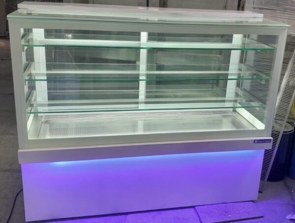 Cold Display Counter with White Powder Coated Below Size (LXWXH) 60"X24"X50" Base + 3 Shelf