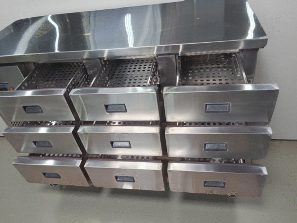 SS 9 DRAWER UNDER COUNTER REFRIGERATOR, THOMSON & THOMSONS